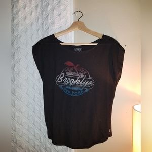 Van's Black Tee. Size: Womens S.